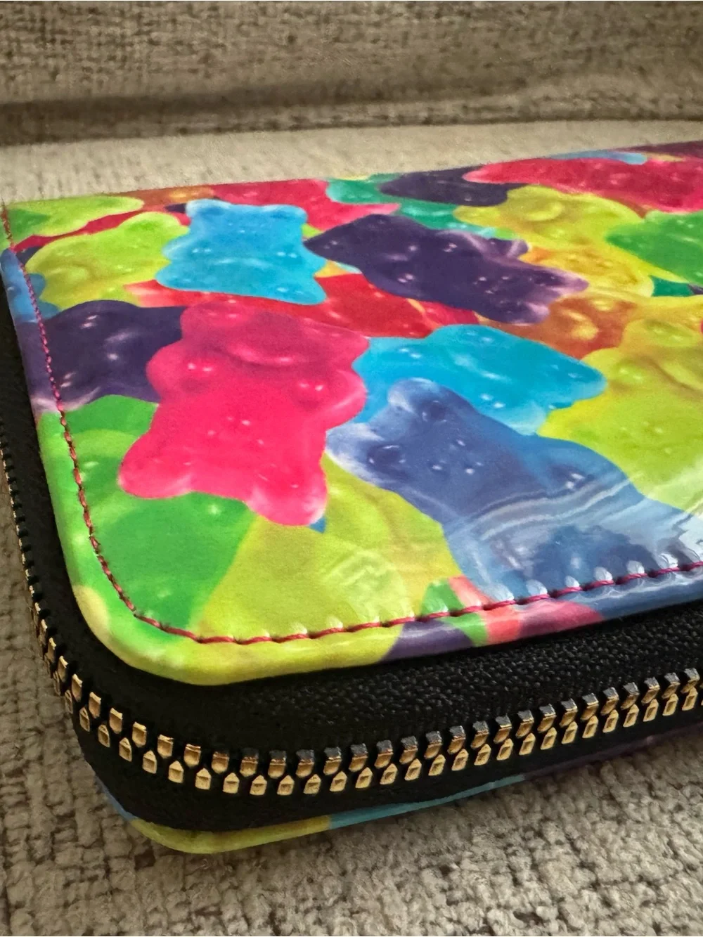 Betsey Johnson Rainbow Gummy Bear Print  Wallet